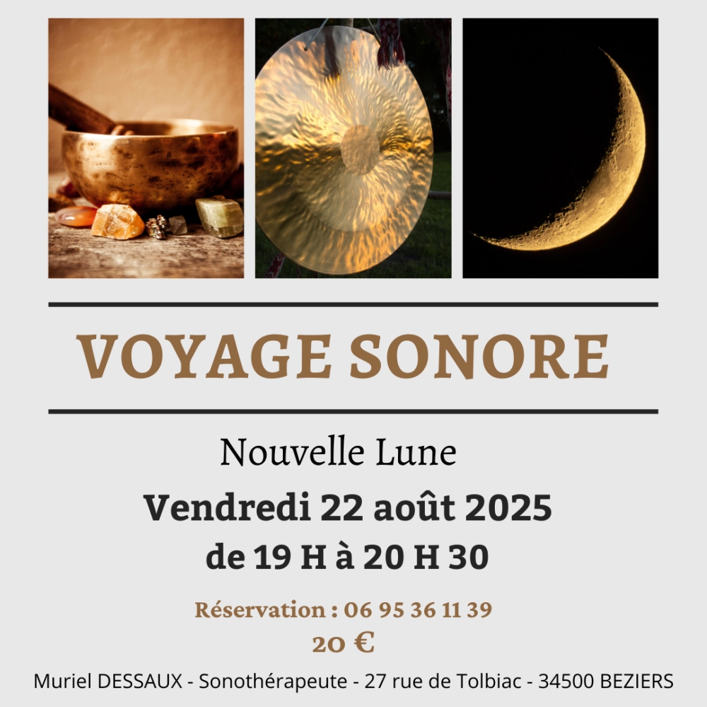Voyage Sonore Nouvelle Lune du 22 août 2025