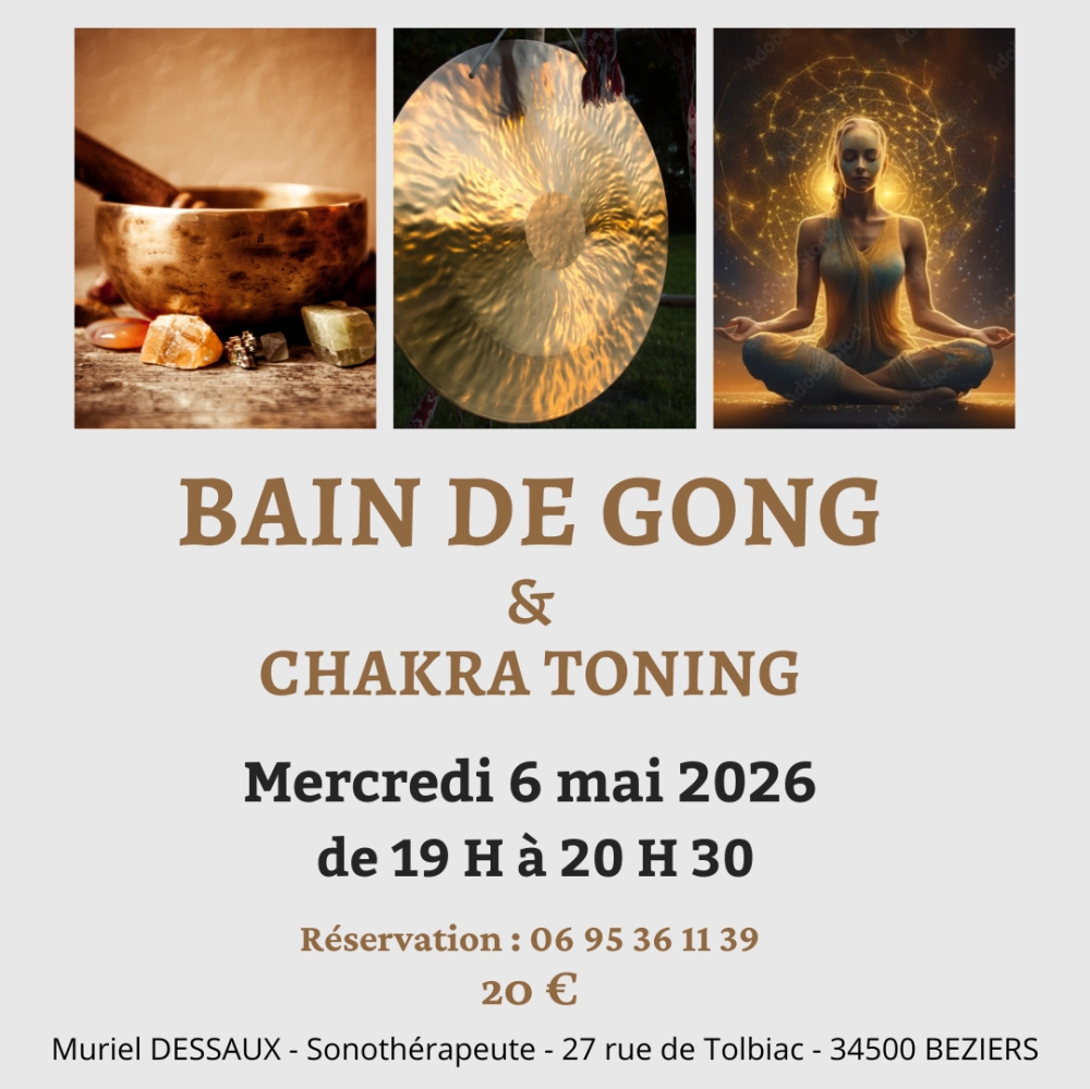 Bain de Gong & Chakra Toning à 19 H