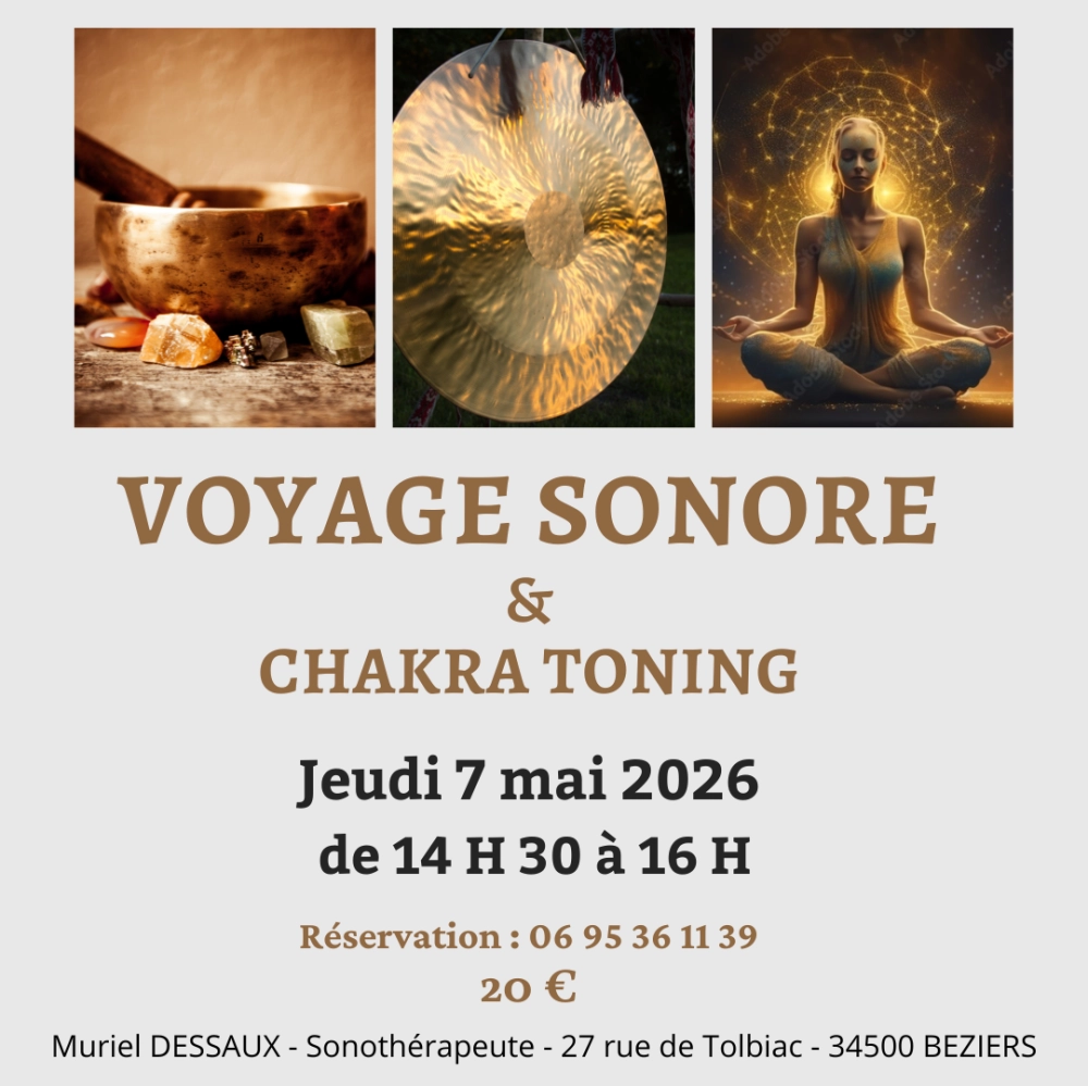 Voyage Sonore & Chakra Toning à 14 H 30