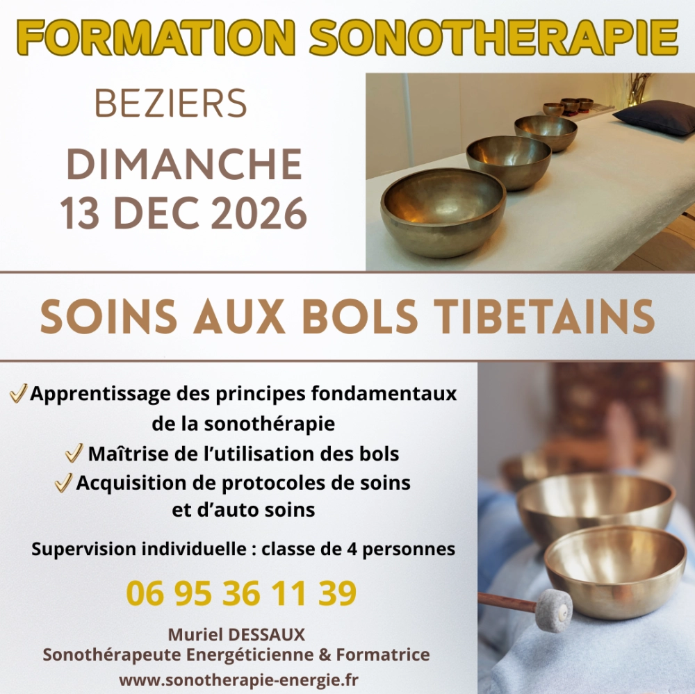 Formation Soins aux Bols Tibétains à Béziers